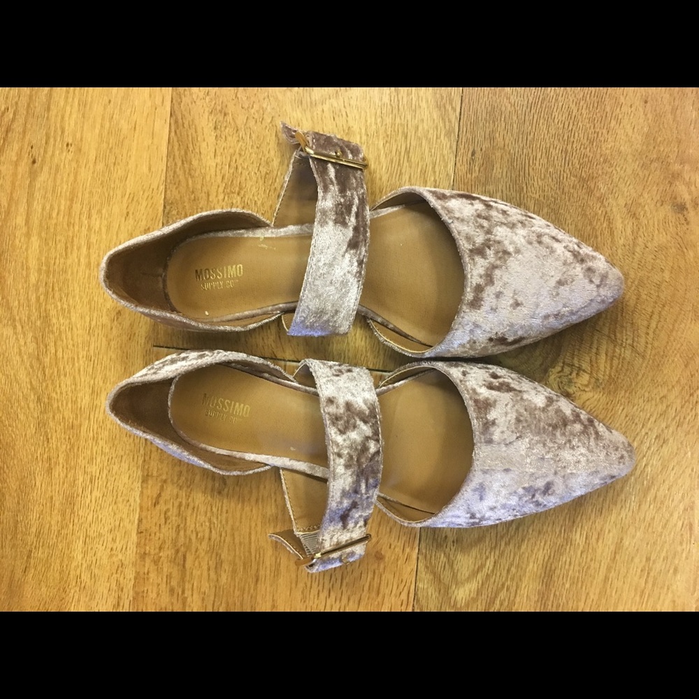 Mossimo Supply Co Velvet Flats Pointed Toe